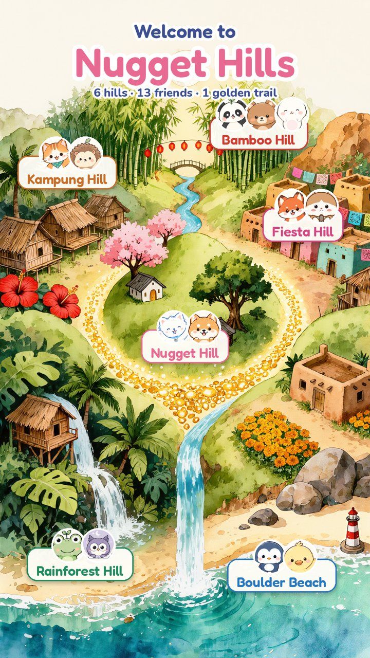 Illustrated map of Nugget Hills